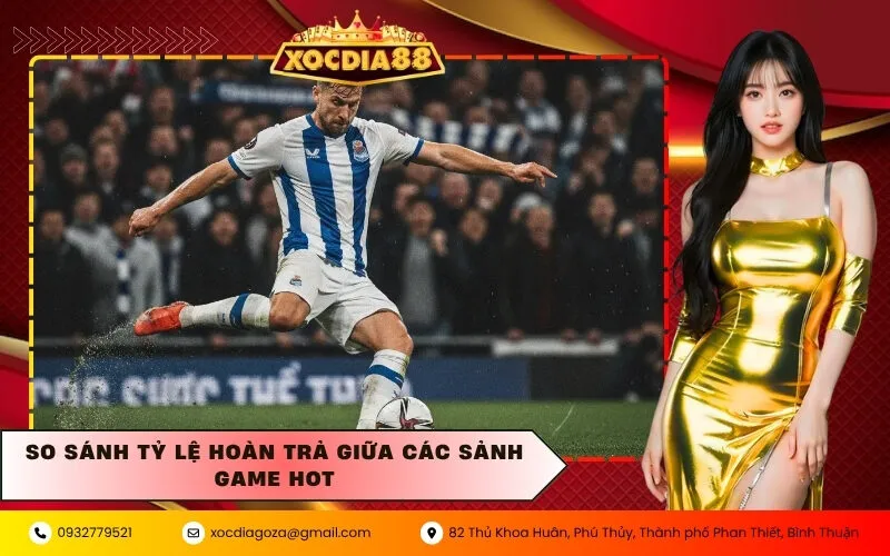 So sánh tỷ lệ hoàn trả giữa các sảnh game hot